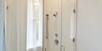heavy glass shower door 